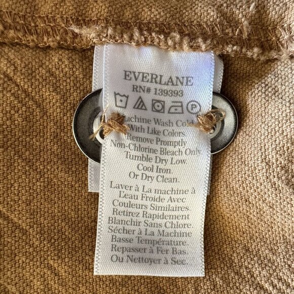 Everlane Canvas 100% Organic Cotton Unlined Parka Utility Jacket; Cappuccino - Picture 16 of 17